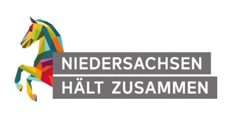 Logo der Kampagne des Landes Niedersachen: Niedersachsen hält zusammen